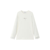 Women's Relaxed-Fit T-Shirt with Lace Panels